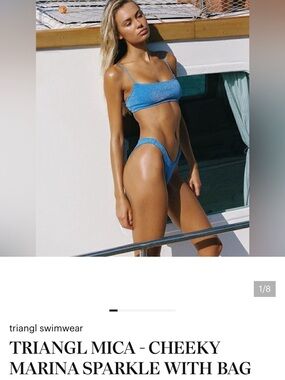 triangl swimwear Mica Sparkle Bikini Set - Blue